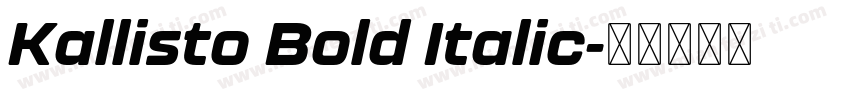 Kallisto Bold Italic字体转换